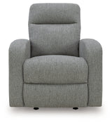 front view of Gauntlet Sterling Chenille Recliner chair