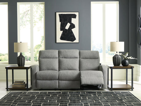 Gauntlet Reclining Sofa open recliner close-up