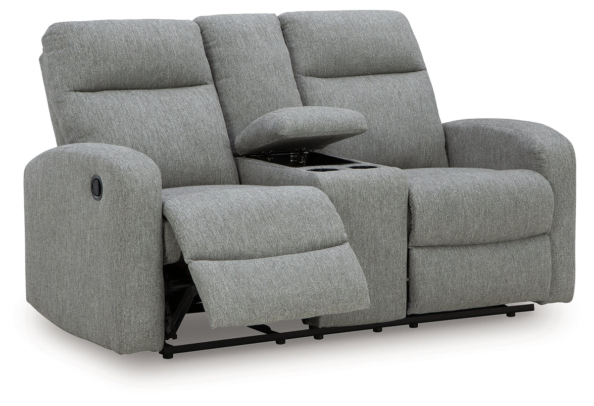 Console opened showing cup holders and storage