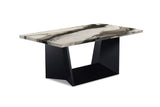 Adea 3-Piece Brown Faux Marble Coffee Table Set view 2