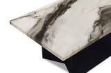Adea 3-Piece Brown Faux Marble Coffee Table Set view 4