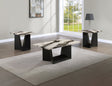 Adea 3-Piece Brown Faux Marble Coffee Table Set from Decor Furniture