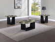 Adea 3-Piece Faux Marble Coffee Table Set in Gold and Black from Decor Furniture