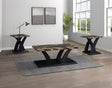 Zion 3-Piece Faux Marble Coffee Table Set in Gold and Black from Decor Furniture