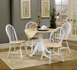 G4241 natural brown and white round dining table main view