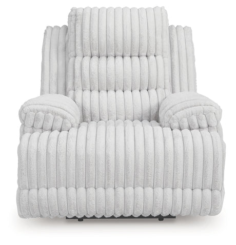 Head-on front view of Rhines Falls Alloy Power Recliner