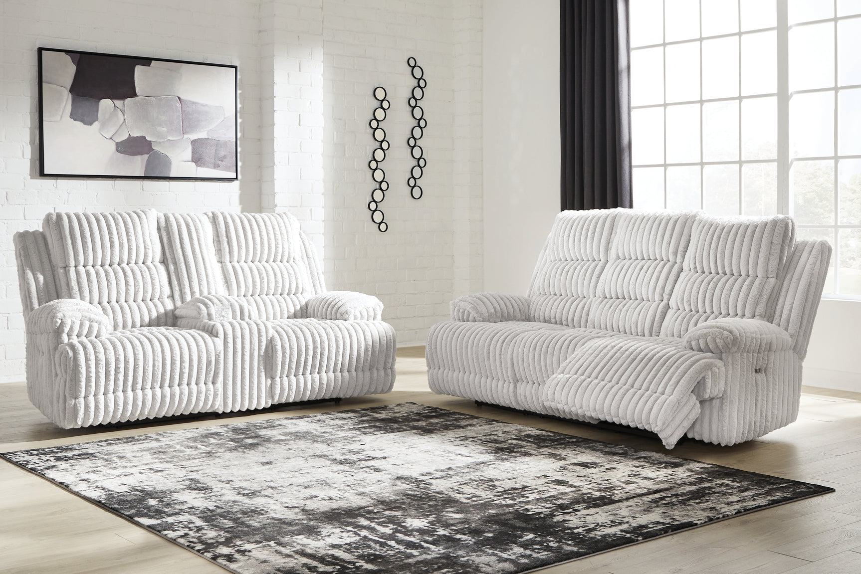 Close-up of Alloy Falls sofa corduroy upholstery