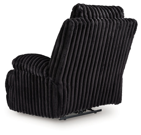 Rhine Falls Onyx Power Recliner back and side view