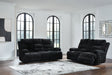 Rhine Onyx Falls loveseat side view showing power recline