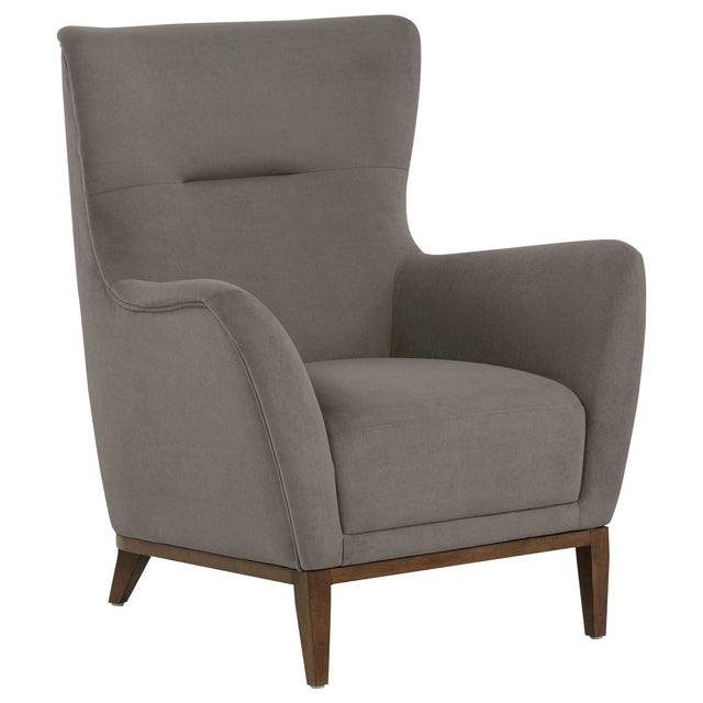 Catala Upholstered High Back Accent Chair Stone and Coffee — product view