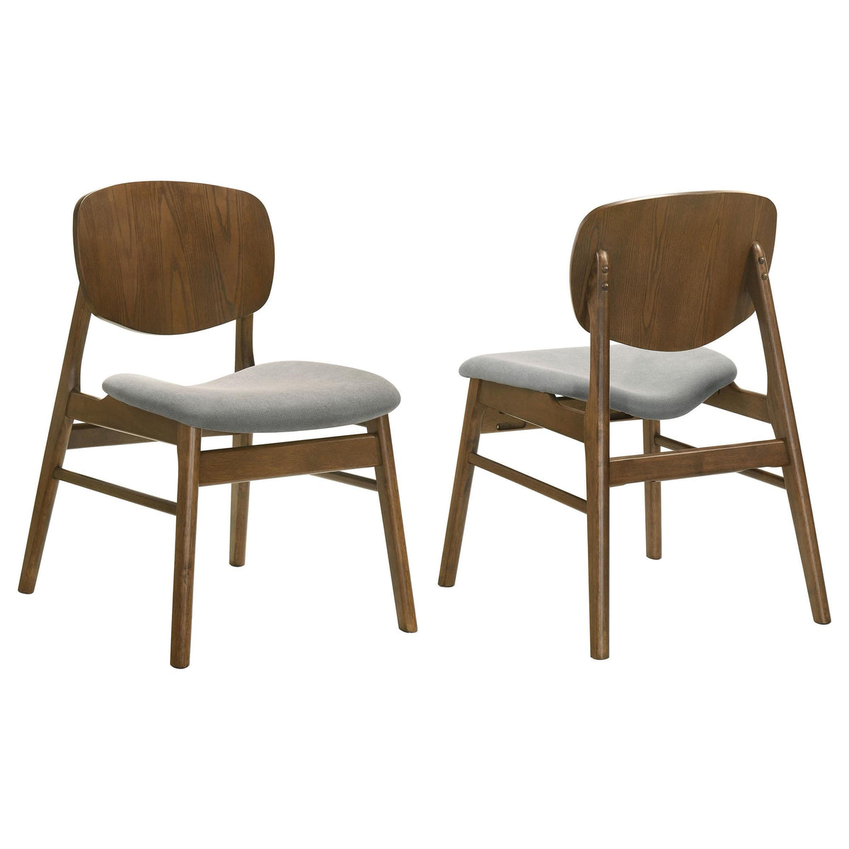 Benford Dark Brown Upholstered Dining Side Chair Set of 2 — product view