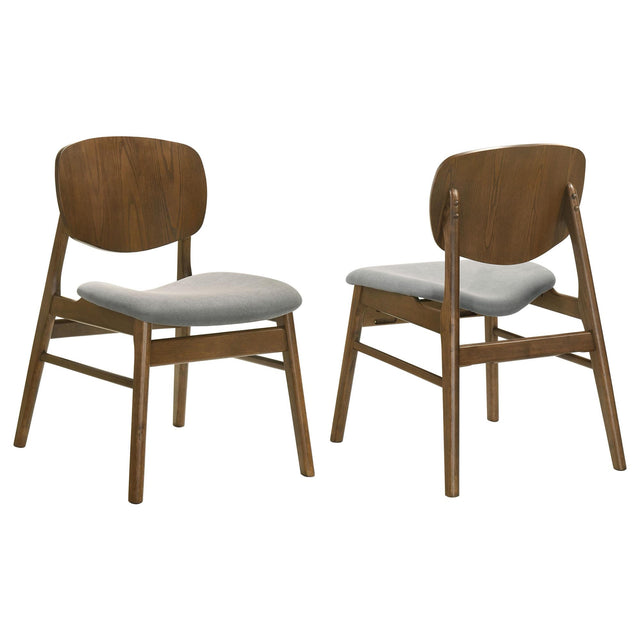 Benford Dark Brown Upholstered Dining Side Chair Set of 2 — product view
