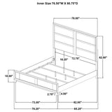 Farre Eastern King Upholstered Platform Panel Bed Dark Brown — product image 10