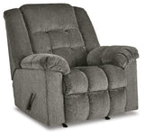 Kegler Putty Chenille Recliner side view