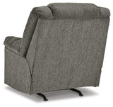 Kegler Putty Chenille Recliner back view