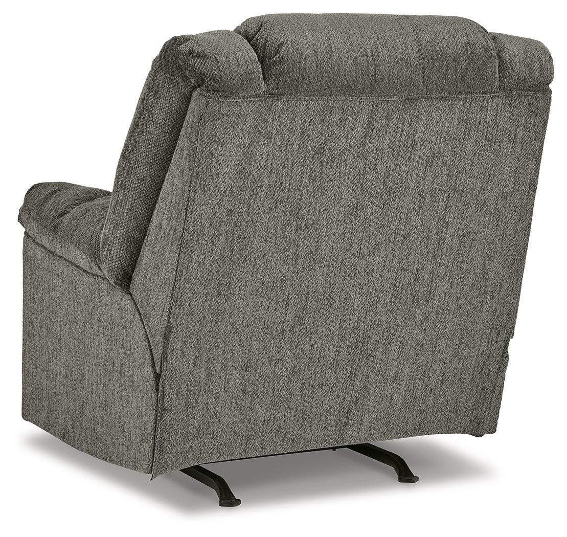 Kegler Putty Chenille Recliner back view