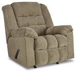 Kegler Briar Chenille Recliner, side angle view