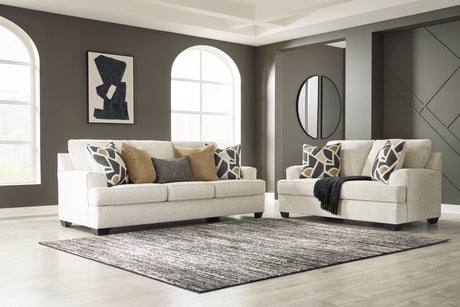 Heartcort Quartz sofa and loveseat side view