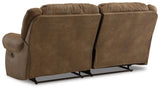 Boothbay Auburn Reclining Sofa close-up of leather upholstery