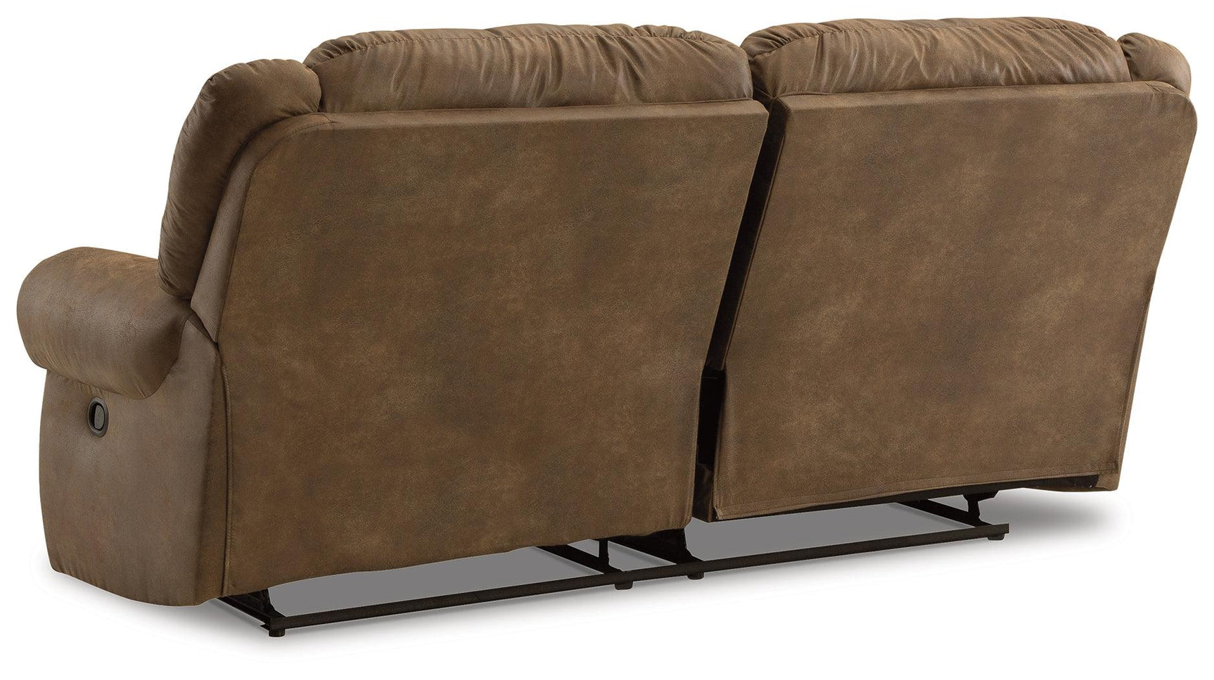 Boothbay Auburn Reclining Sofa close-up of leather upholstery