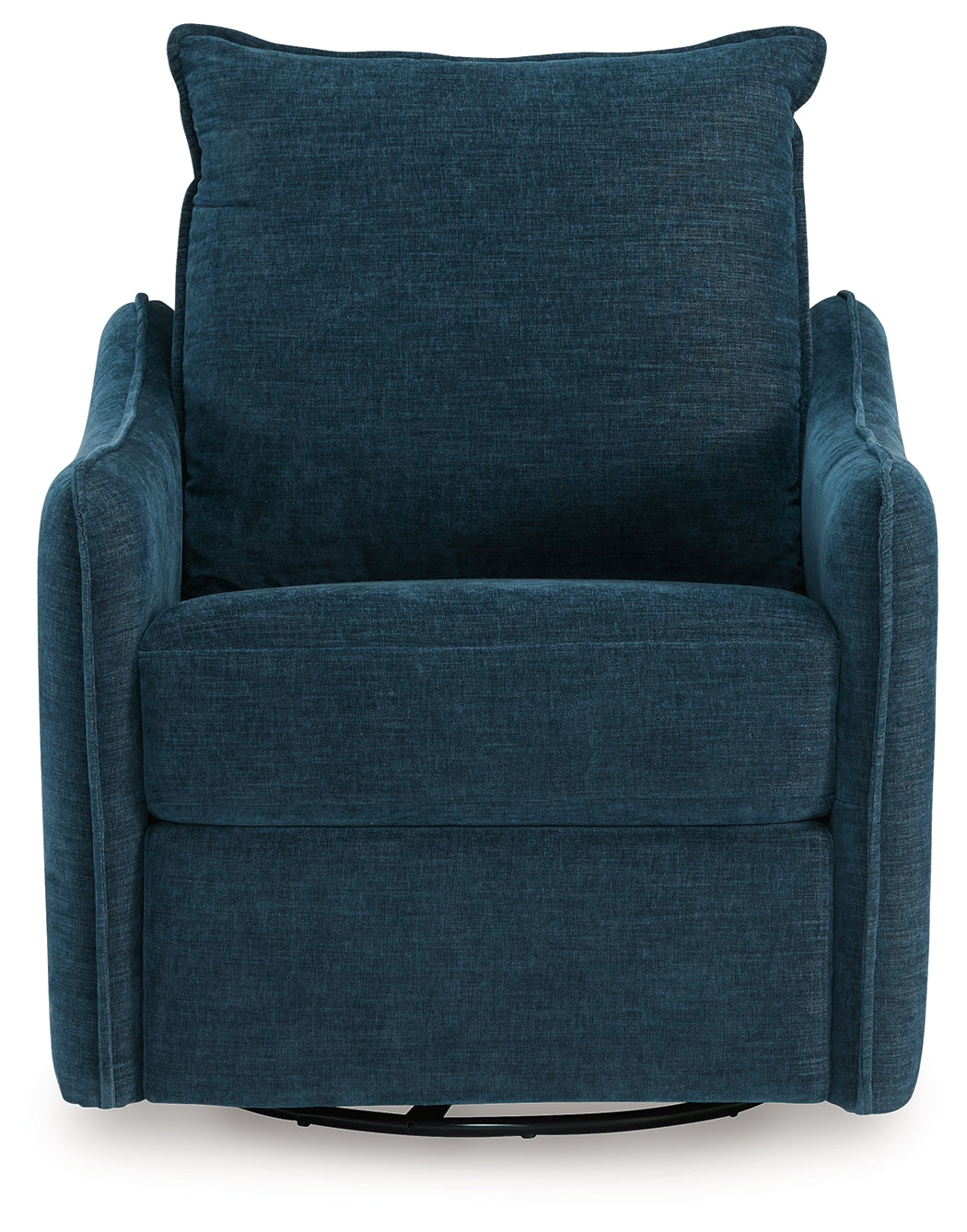 McBurg Navy Microfiber Swivel Power Recliner front angle