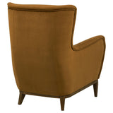 Catala Upholstered High Back Accent Chair Rust and Coffee — product image 8