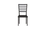 Madigan Dark Modern Industrial Wood Metal Faux Leather Seat Writing Desk And Chair - Ella Furniture