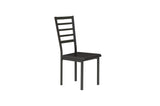 Madigan Dark Modern Industrial Wood Metal Faux Leather Seat Writing Desk And Chair - Ella Furniture