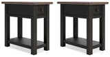Tyler Grayish Brown/Black Creek 2 End Tables — product image 2