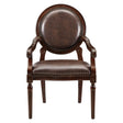 Aldermont dark brown faux leather youth desk chair, front view