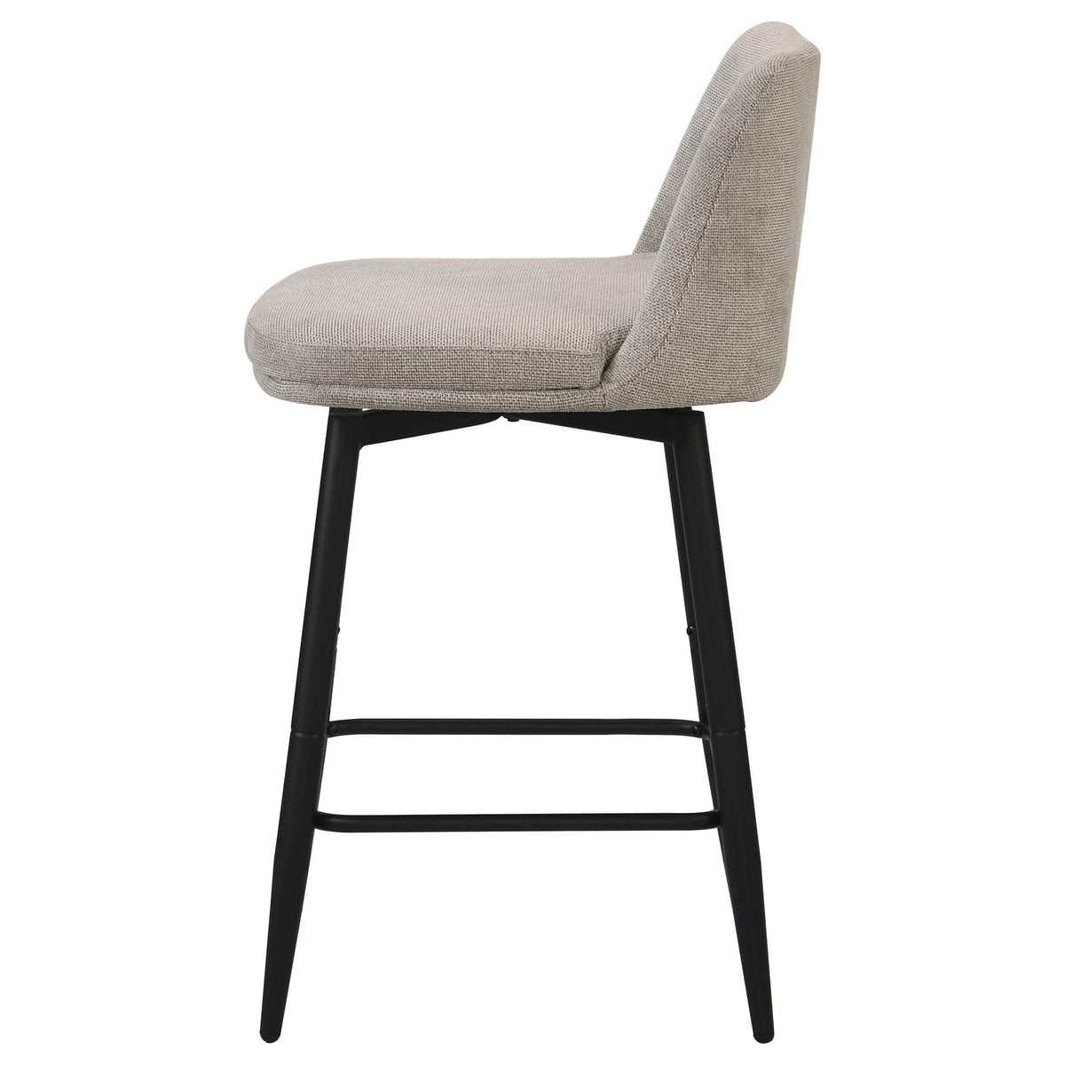 Mellor Slate Brown Fabric Upholstered Swivel Counter Chair Set of 2 — product image 5