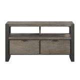 Prudhoe Power Glaze Oak And Gunmetal Acacia Veneer, Wood And Engineered Wood Tv Stand - Ella Furniture