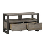 Prudhoe Power Glaze Oak And Gunmetal Acacia Veneer, Wood And Engineered Wood Tv Stand - Ella Furniture