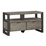 Prudhoe Power Glaze Oak And Gunmetal Acacia Veneer, Wood And Engineered Wood Tv Stand - Ella Furniture