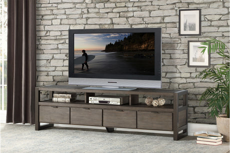 Prudhoe Gray Media Console TV Stand 40-inch width front angle