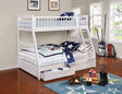 Ashton Twin Over Full Bunk Bed white front angle