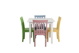 Room setting of Rory Multi-Color Rectangular Kids Dining Set in children's dining area