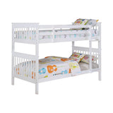 Leg and frame detail of Chapman white bunk bed