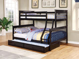 Chapman Full over Full bunk bed ladder and built-in desk detail