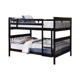 Chapman Full over Full bunk bed side angle in black