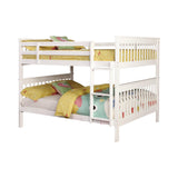 Built-in ladder on Chapman white bunk bed