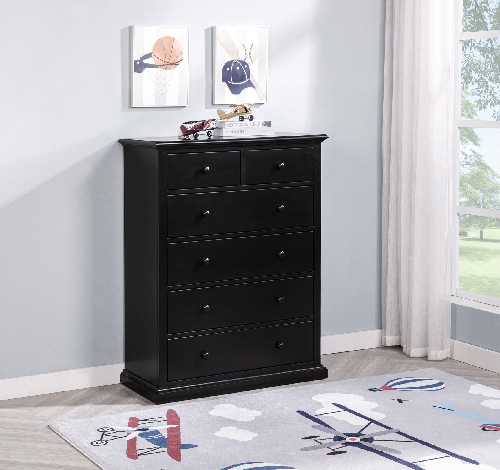 Sumerlin chest side angle showing drawer design