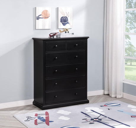 Sumerlin chest side angle showing drawer design