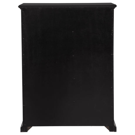 Chest of drawers placed in styled bedroom setting