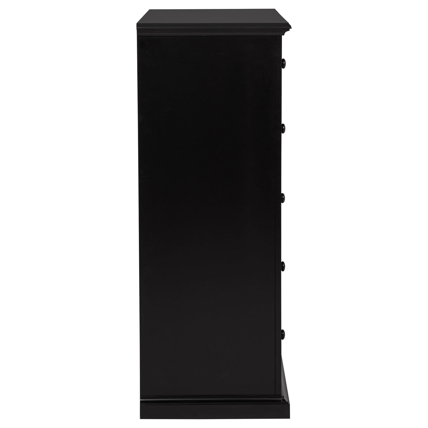 Full length front view of closed drawers