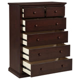 Close-up of drawer and knob details on Sumerlin chest