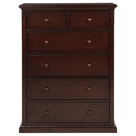 Top view showing cappuccino finish and wood grain