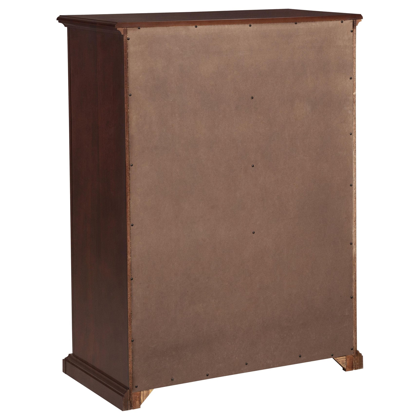 Sumerlin 6-drawer bedroom chest of drawers front view cappuccino finish