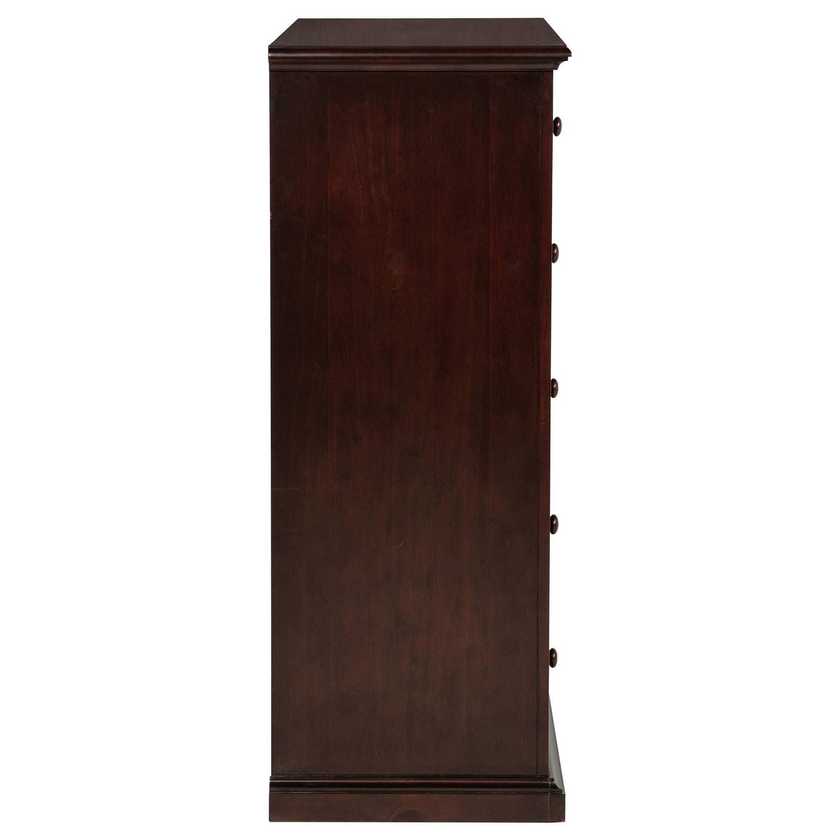 Sumerlin 6-drawer bedroom chest of drawers front view cappuccino finish
