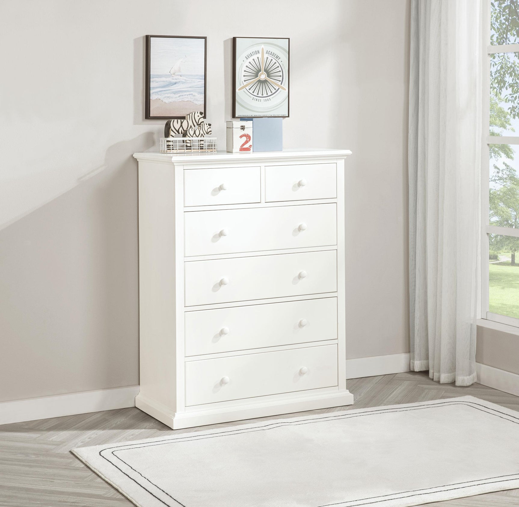 Sumerlin chest side angle showing drawers